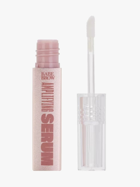 Babe Original Amplifying Brow Serum in branded component on a light gray background